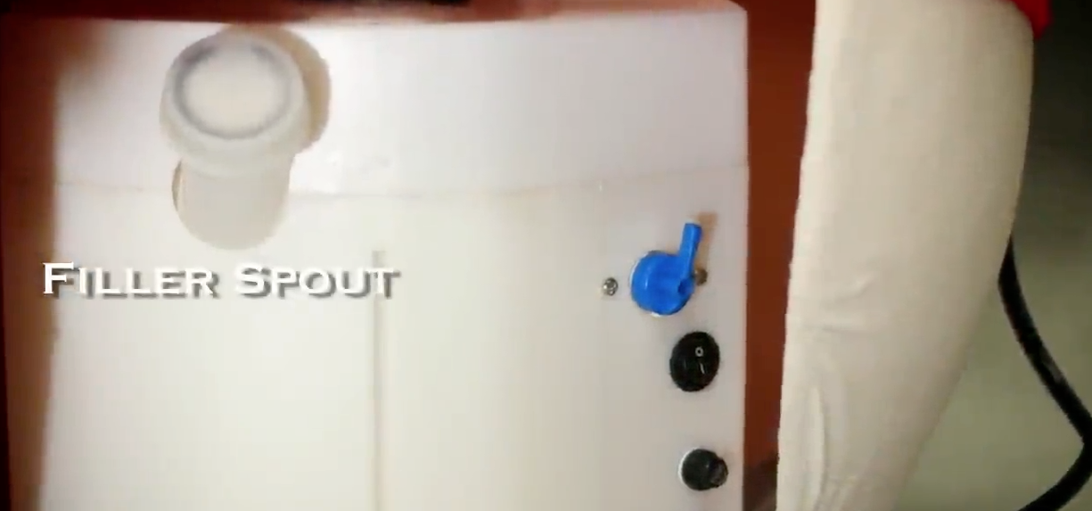 amazing snowman snow machine rear
